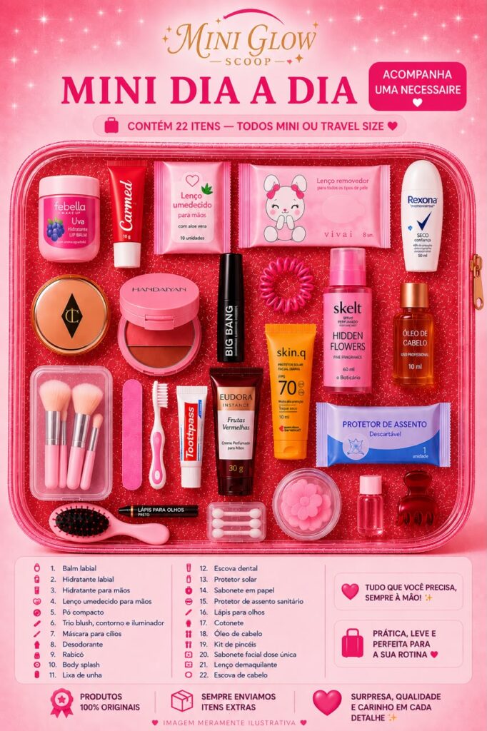 Necessaire de Minis para o dia-a-dia