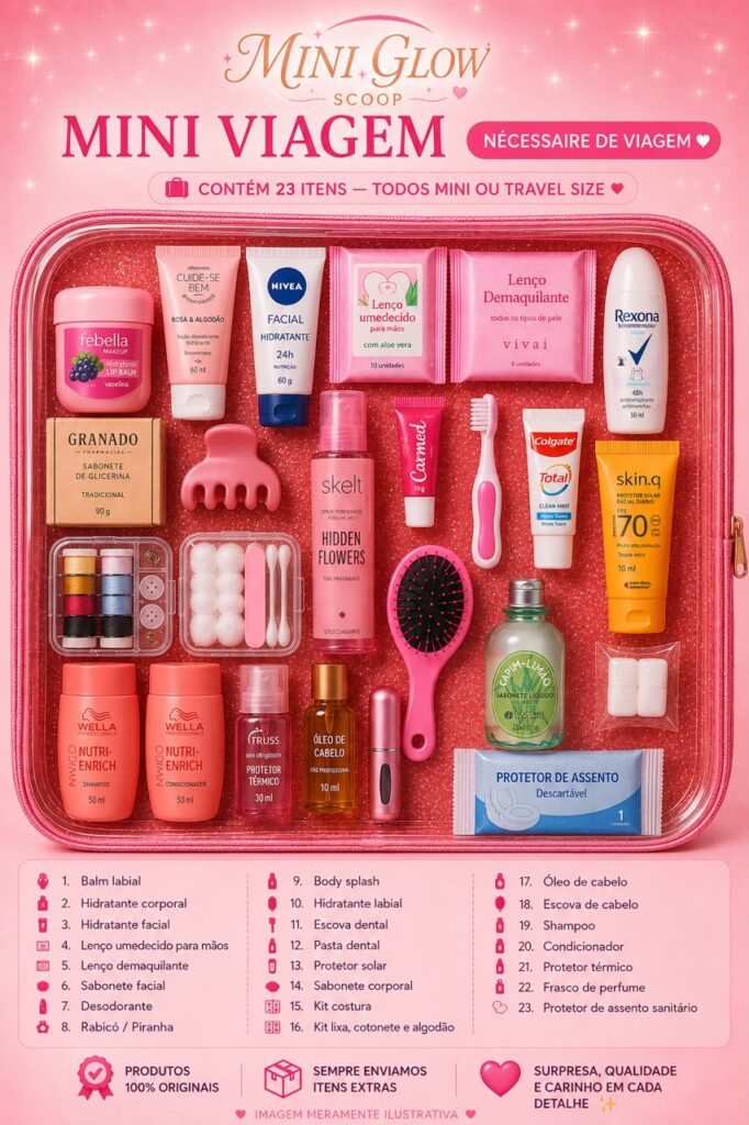 Mini Viagem - necessaire de viagem